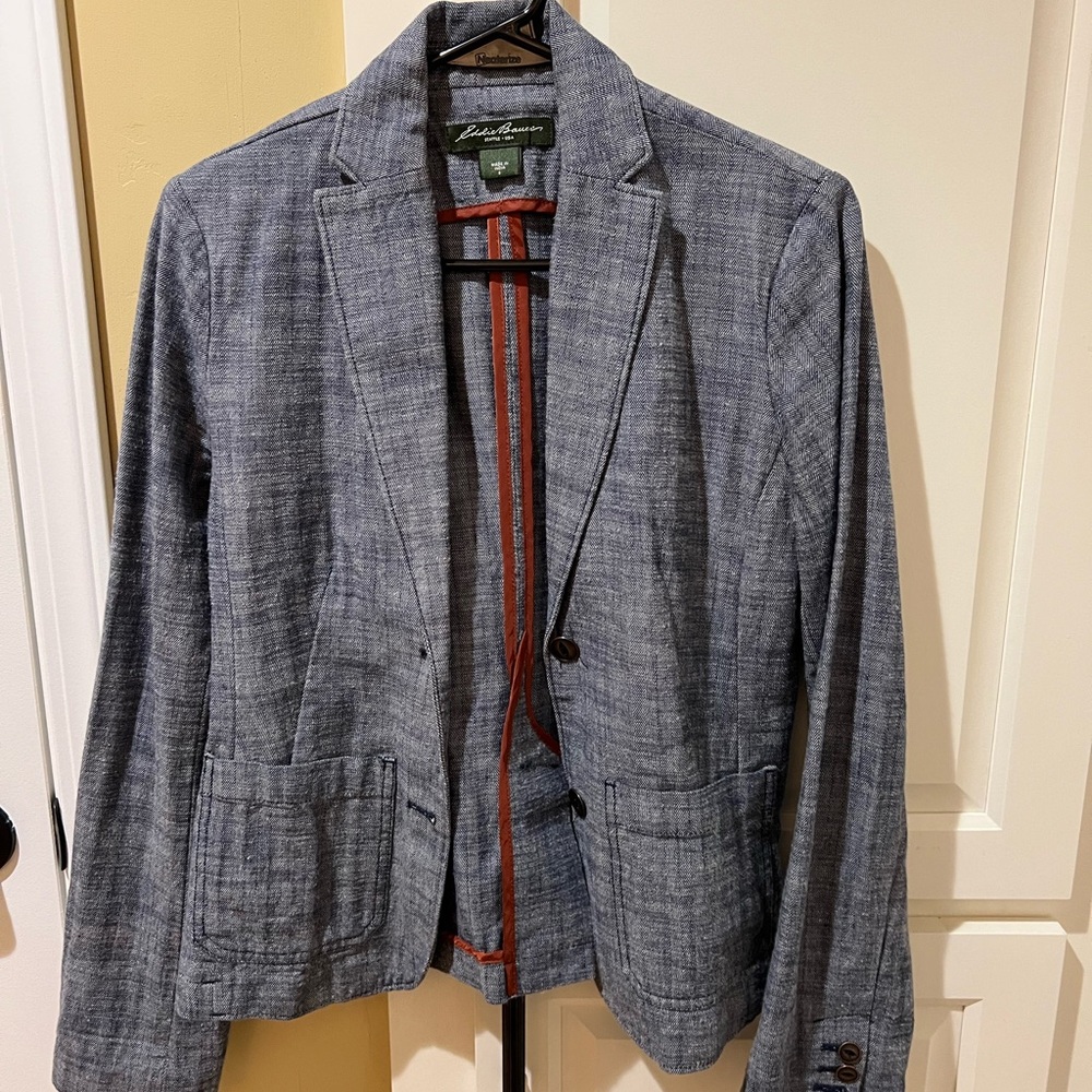 Eddie Bauer Textured Gray Blazer